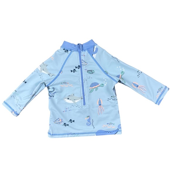 Cotton On Baby UPF Protection Sun Swim Shirt Rash Guard Vest - Size 6-12M - Picture 2 of 4